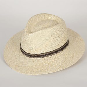 chapeau de paille sepang fedora homme blanchi
