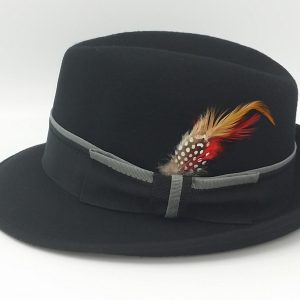 Chapeau Fedora Trilby En Feutre Unisexe - Tour De Tête 56-58cm - Noir, Gris Foncé, Brun